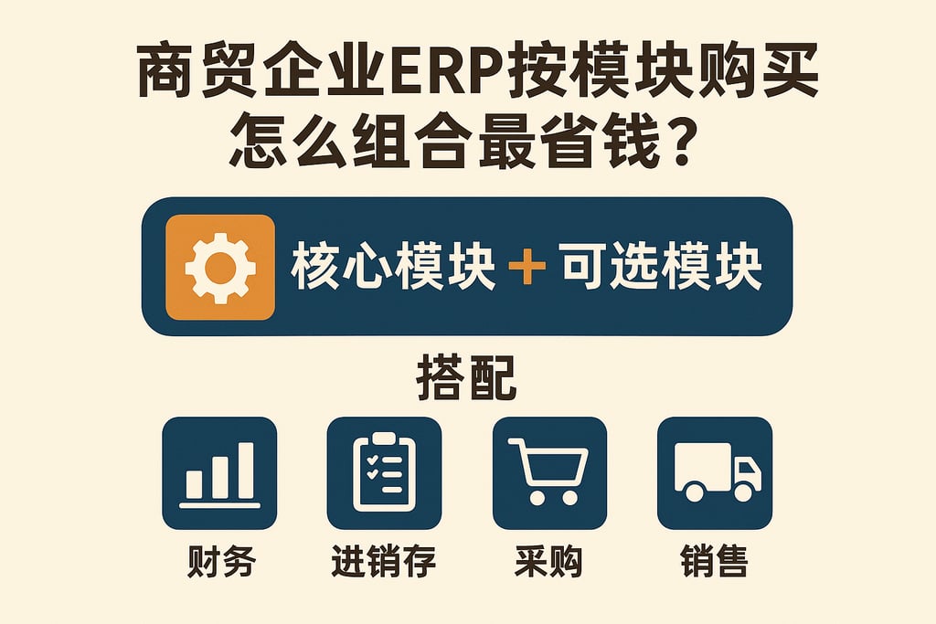  商贸企业ERP按模块购买怎么组合最省钱？核心模块+可选模块搭配  